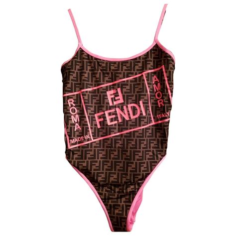 fendi bathing suits|fendi lycra swimsuit.